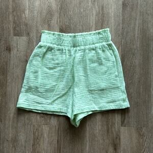 Monrow Flowy Shorts Mint Green Size XS 100% Cotton